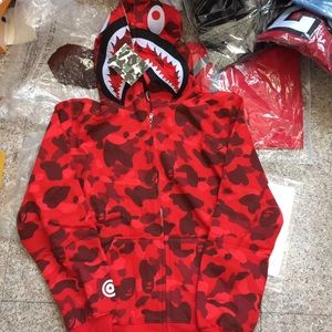 Red bape Hoodie